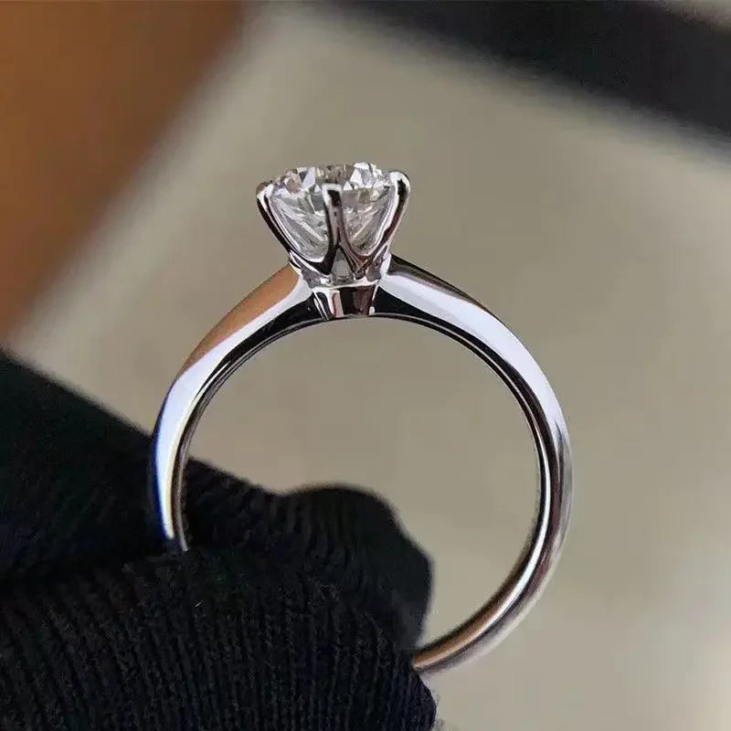 Solitaire Silver 1ct Moissanite