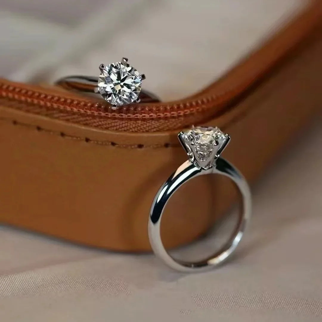 Solitaire Silver 1ct Moissanite