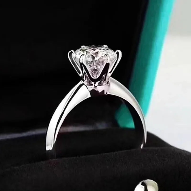 Solitaire Silver 1ct Moissanite