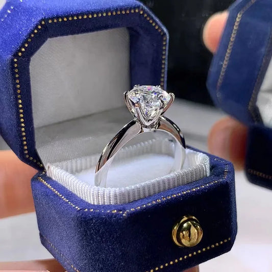 Solitaire Silver 1ct Moissanite